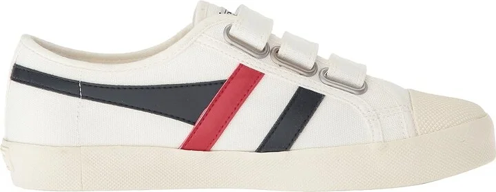 Gola Coaster Strap Women's Shoes Off-White/Navy/Red : 5 B - Medium, Canvas - Image 8