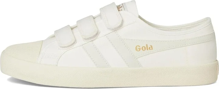 Gola Coaster Strap Women's Shoes Off-White/Off-White : 7 B - Medium, Canvas - Image 6