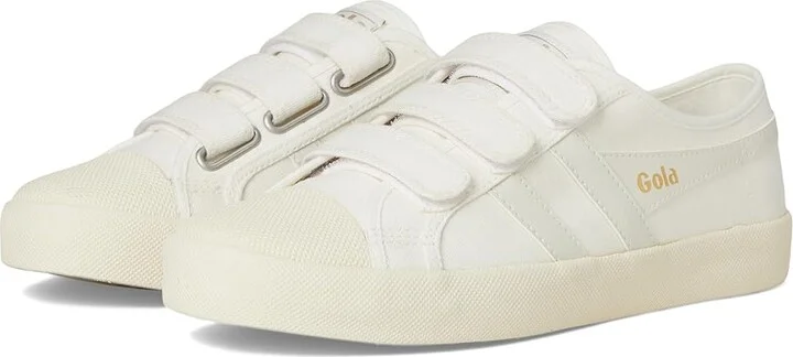 Gola Coaster Strap Women's Shoes Off-White/Off-White : 7 B - Medium, Canvas