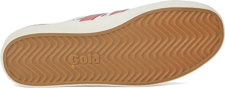 Gola Coaster Women's Shoes Off-White/Coral Pink : 5 B - Medium, Canvas - Image 3