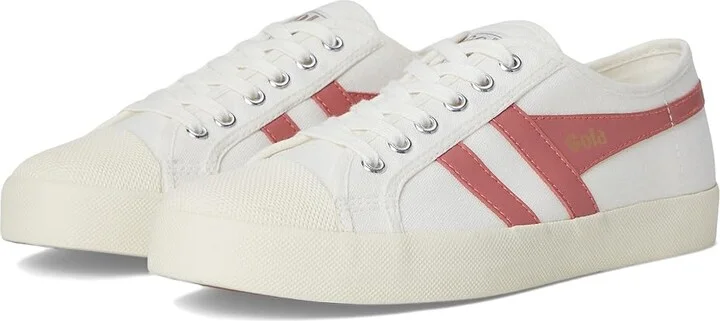 Gola Coaster Women's Shoes Off-White/Coral Pink : 5 B - Medium, Canvas