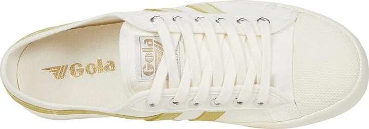Gola Coaster Women's Shoes Off-White/Lemon : 6 B - Medium, Canvas - Image 2