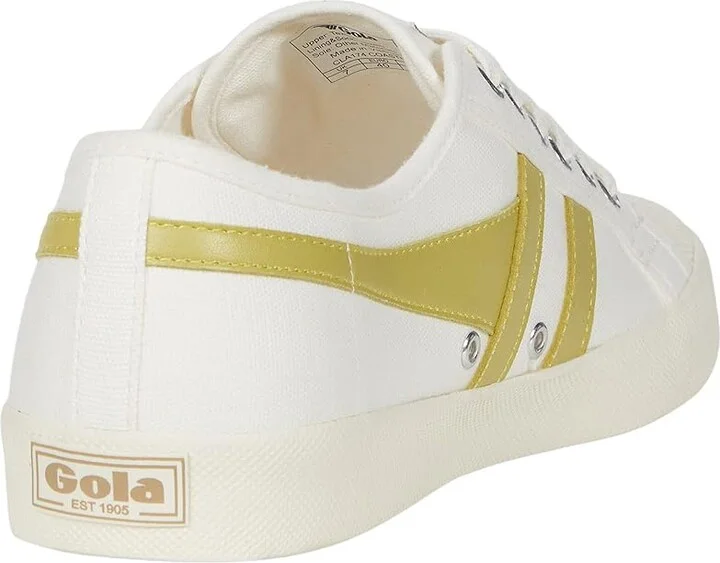 Gola Coaster Women's Shoes Off-White/Lemon : 6 B - Medium, Canvas - Image 4