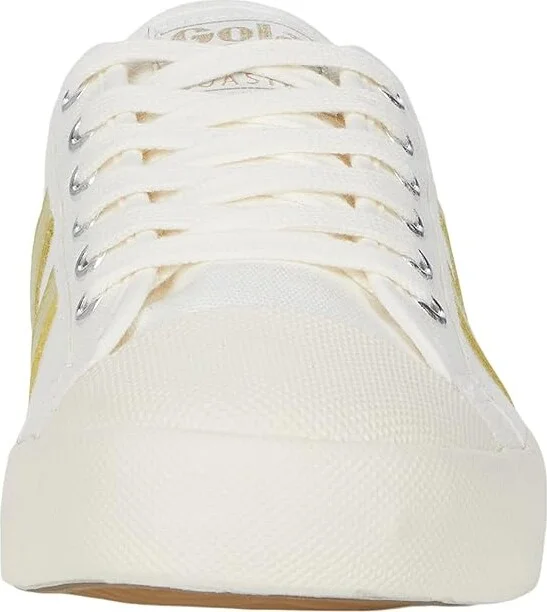 Gola Coaster Women's Shoes Off-White/Lemon : 6 B - Medium, Canvas - Image 5