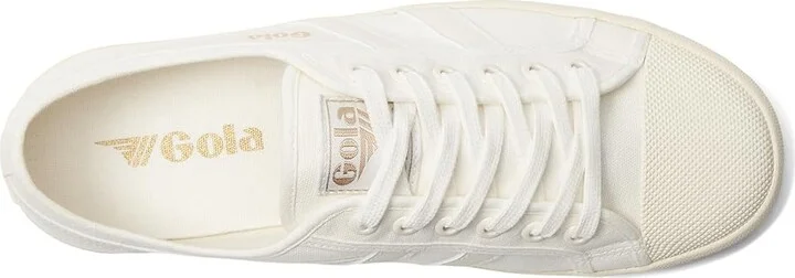 Gola Coaster Women's Shoes Off-White/Lemon : 6 B - Medium, Canvas - Image 7