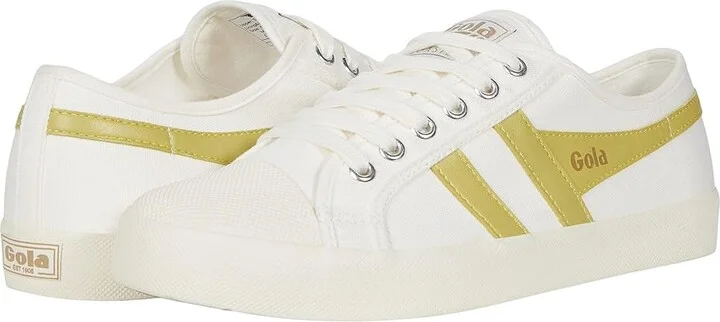 Gola Coaster Women's Shoes Off-White/Lemon : 6 B - Medium, Canvas