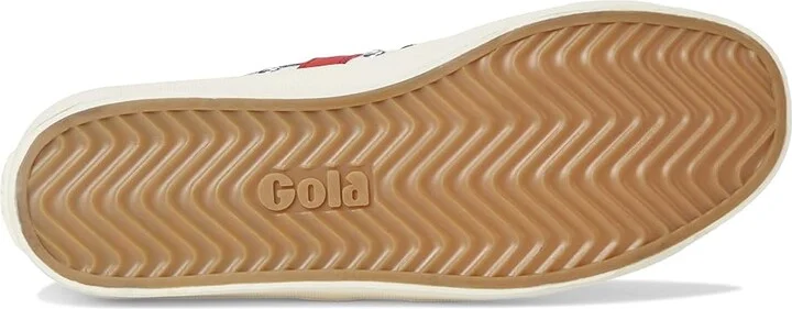 Gola Coaster Women's Shoes Off-White/Navy/Red : 11 B - Medium, Canvas - Image 3