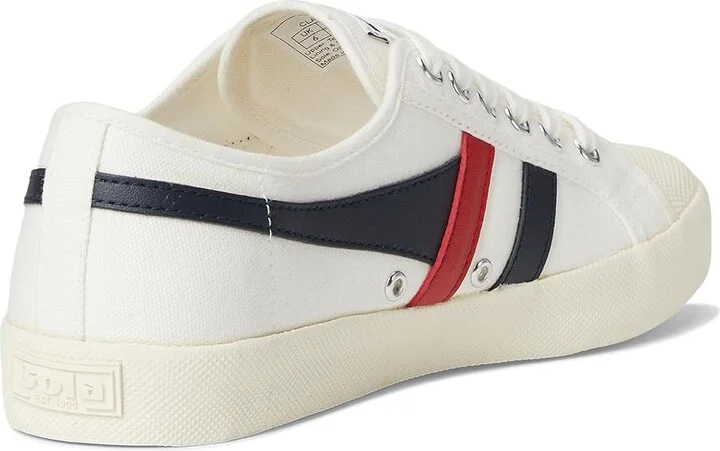 Gola Coaster Women's Shoes Off-White/Navy/Red : 11 B - Medium, Canvas - Image 4