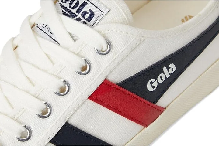 Gola Coaster Women's Shoes Off-White/Navy/Red : 11 B - Medium, Canvas - Image 7