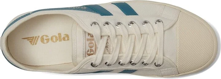 Gola Coaster Women's Shoes Off-White/Ocean : 5 B - Medium, Canvas - Image 2