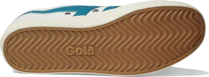 Gola Coaster Women's Shoes Off-White/Ocean : 5 B - Medium, Canvas - Image 3