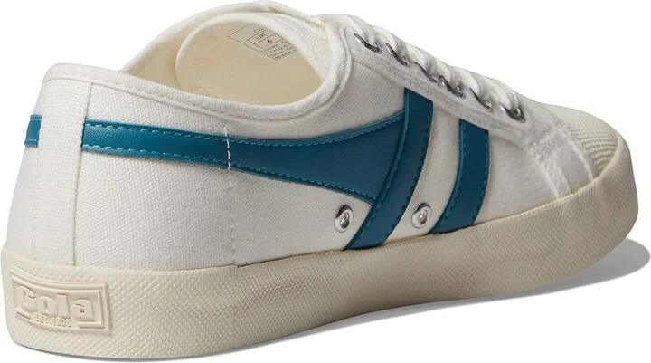 Gola Coaster Women's Shoes Off-White/Ocean : 5 B - Medium, Canvas - Image 4