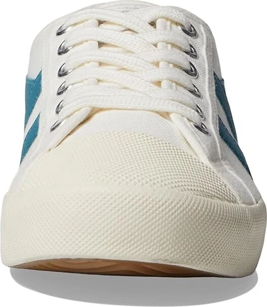Gola Coaster Women's Shoes Off-White/Ocean : 5 B - Medium, Canvas - Image 5