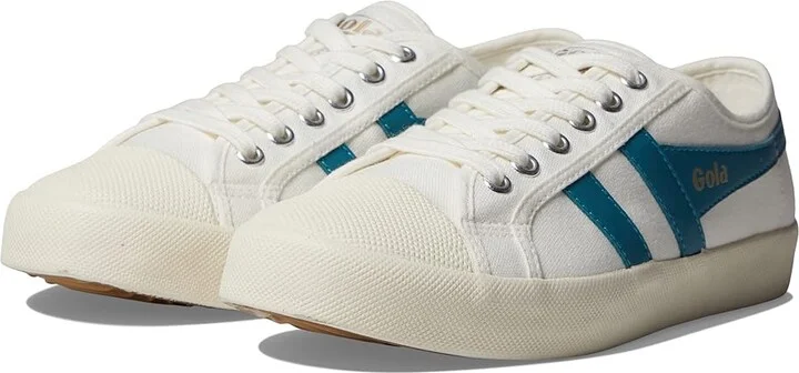 Gola Coaster Women's Shoes Off-White/Ocean : 5 B - Medium, Canvas