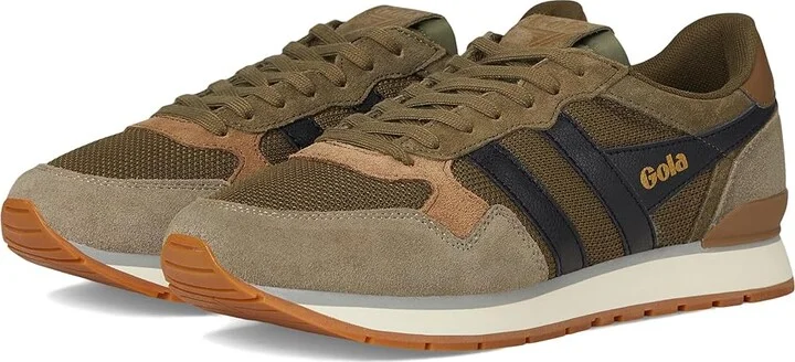 Gola Colorado Men's Lace up casual Shoes Khaki/Rhino/Black : 8 D - Medium, Canvas/Rubber