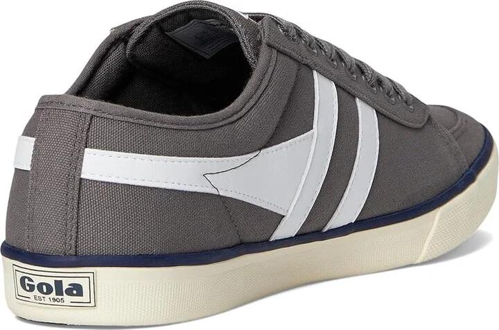 Gola Comet Men's Shoes Ash/White/Navy : 8 D - Medium, Canvas - Image 4