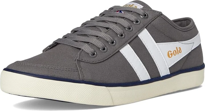 Gola Comet Men's Shoes Ash/White/Navy : 8 D - Medium, Canvas - Image 5