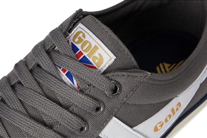 Gola Comet Men's Shoes Ash/White/Navy : 8 D - Medium, Canvas - Image 7