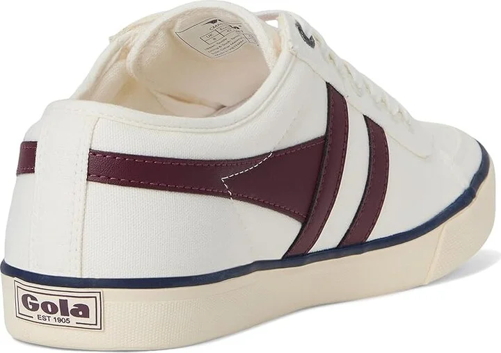 Gola Comet Men's Shoes Off-White/Burgundy/Navy : 7 D - Medium, Canvas - Image 4