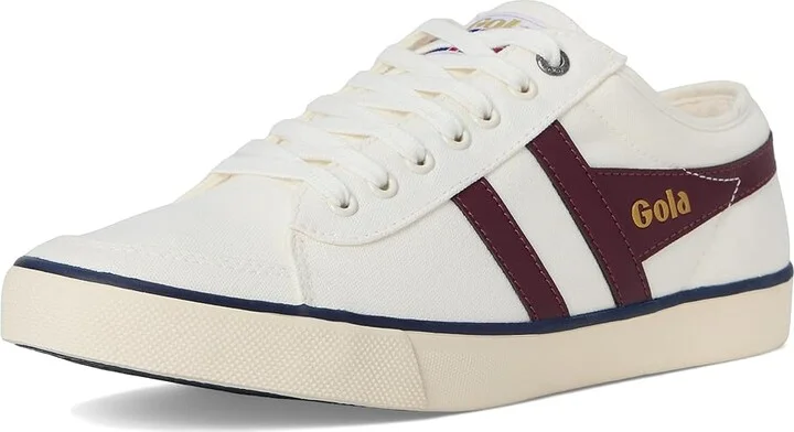 Gola Comet Men's Shoes Off-White/Burgundy/Navy : 7 D - Medium, Canvas - Image 5
