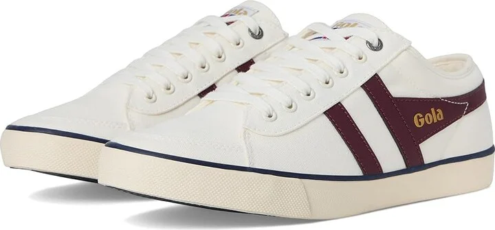Gola Comet Men's Shoes Off-White/Burgundy/Navy : 7 D - Medium, Canvas