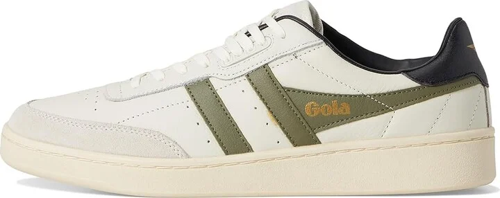 Gola Contact Leather Men's Classic Shoes Off-White/Khaki/Black : 8 D - Medium - Image 6