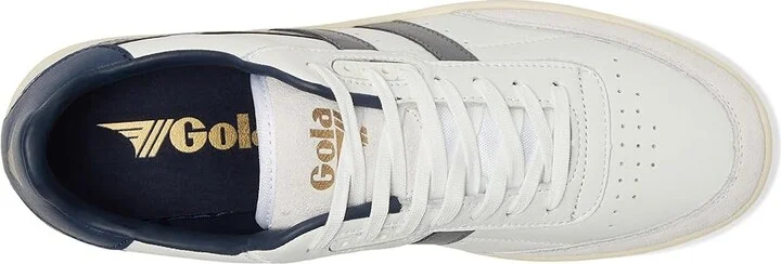 Gola Contact Leather Men's Classic Shoes White/Ash/Navy : 7 D - Medium - Image 2