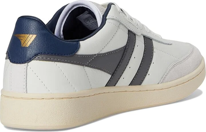 Gola Contact Leather Men's Classic Shoes White/Ash/Navy : 7 D - Medium - Image 4