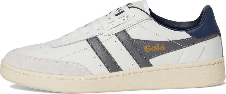 Gola Contact Leather Men's Classic Shoes White/Ash/Navy : 7 D - Medium - Image 6