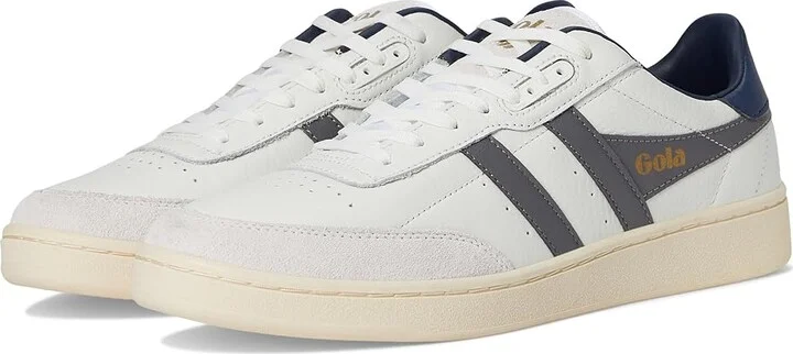 Gola Contact Leather Men's Classic Shoes White/Ash/Navy : 7 D - Medium
