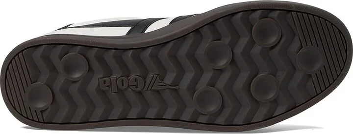Gola Cyclone Leather Men's Lace up casual Shoes White/Black/Dark Gum : 11 D - Medium, Canvas - Image 3