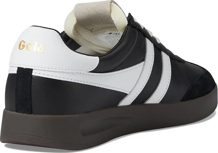 Gola Cyclone Leather Men's Lace up casual Shoes White/Black/Dark Gum : 11 D - Medium, Canvas - Image 9