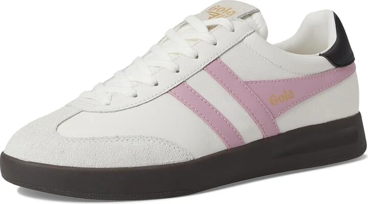 Gola Cyclone Leather Women's Walking Shoes White/Candy/Black/Dark Gum : 9.5 B - Medium - Image 5