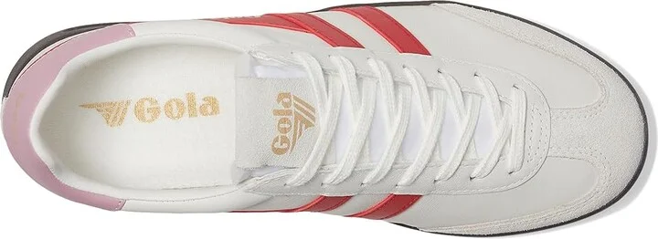 Gola Cyclone Leather Women's Walking Shoes White/Candy/Black/Dark Gum : 9.5 B - Medium - Image 8