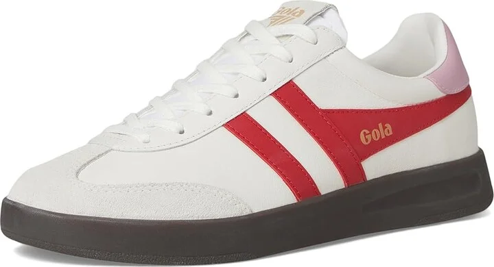 Gola Cyclone Leather Women's Walking Shoes White/Candy/Black/Dark Gum : 9.5 B - Medium - Image 11