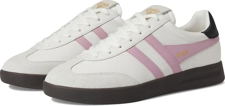 Gola Cyclone Leather Women's Walking Shoes White/Candy/Black/Dark Gum : 9.5 B - Medium