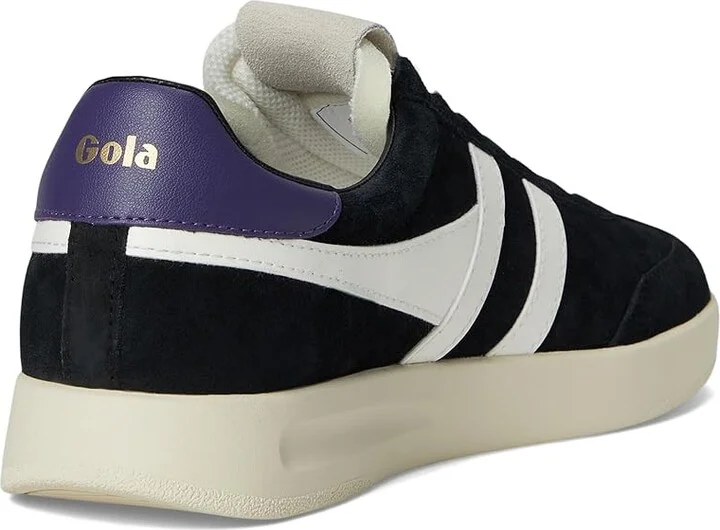 Gola Cyclone Women's Walking Shoes Black/Off White/Plum : 5 B - Medium, Leather - Image 4