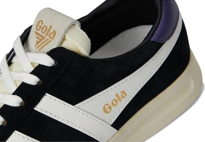 Gola Cyclone Women's Walking Shoes Black/Off White/Plum : 5 B - Medium, Leather - Image 7