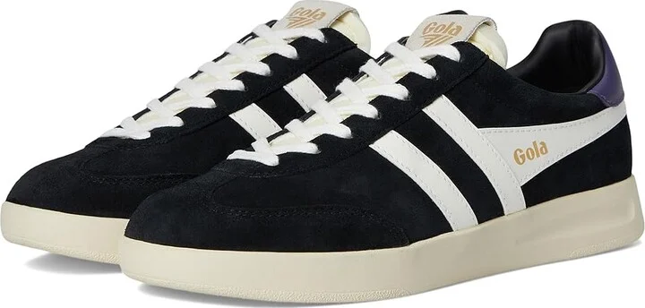 Gola Cyclone Women's Walking Shoes Black/Off White/Plum : 5 B - Medium, Leather