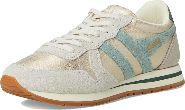 Gola Daytona Blaze Women's Shoes Gold/Green Mist/Evergreen : 6.5 B - Medium, Leather/Synthetic - Image 5