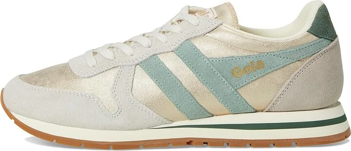 Gola Daytona Blaze Women's Shoes Gold/Green Mist/Evergreen : 6.5 B - Medium, Leather/Synthetic - Image 6