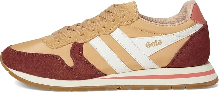 Gola Daytona Chute Women's Shoes Salmon/Red Ochre/Off White : 7.5 B - Medium, Leather - Image 6
