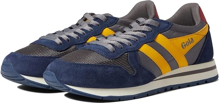 Gola Daytona Men's Shoes Ash/Navy/Sun : 8 D - Medium, Textile/Suede/Leather