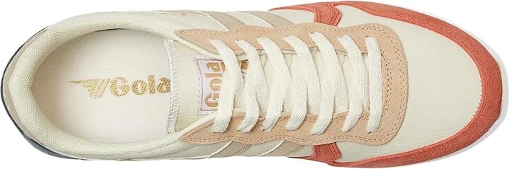 Gola Daytona Quadrant Women's Shoes Off-White/Sage/Gold/Pastel Pink : 5 B - Medium, Synthetic/Leather - Image 7
