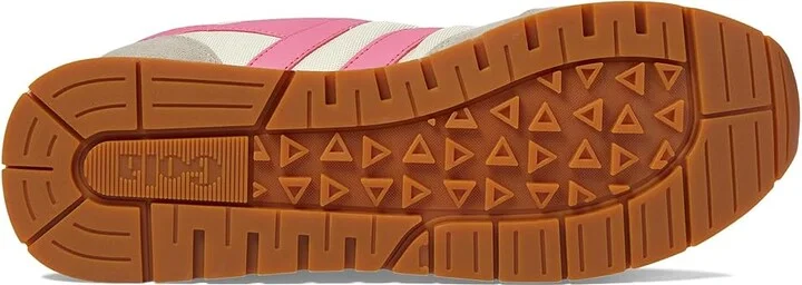 Gola Daytona Women's Shoes Off-White/Feather Grey/Fluro Pink : 7 B - Medium, Textile/Suede/Leather - Image 3