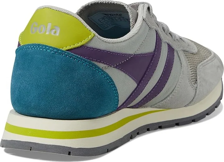Gola Daytona Women's Shoes Off-White/Feather Grey/Fluro Pink : 7 B - Medium, Textile/Suede/Leather - Image 9