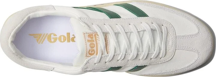 Gola Dropshot Men's Shoes White/Dark Green : 8 D - Medium, Leather/Synthetic - Image 2