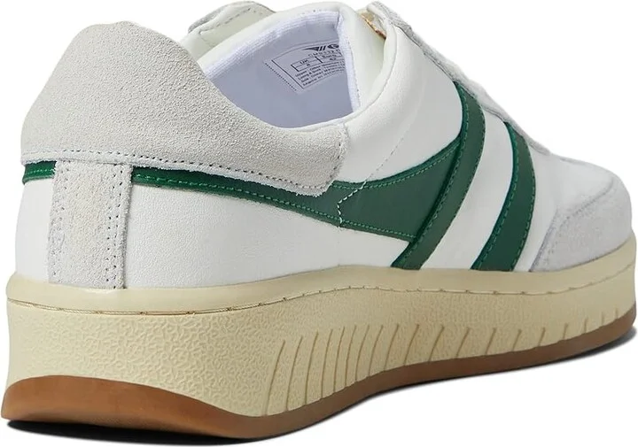 Gola Dropshot Men's Shoes White/Dark Green : 8 D - Medium, Leather/Synthetic - Image 4