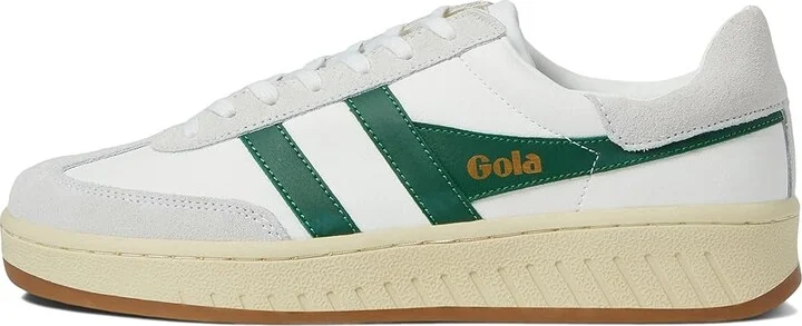 Gola Dropshot Men's Shoes White/Dark Green : 8 D - Medium, Leather/Synthetic - Image 6