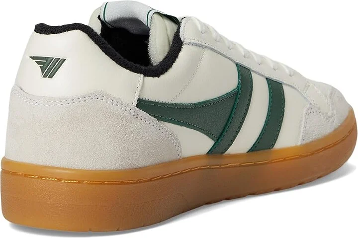 Gola Eagle 86 Men's Lace up casual Shoes Off-White/Navy/Gum : 8 D - Medium, Canvas/Leather/Rubber - Image 10